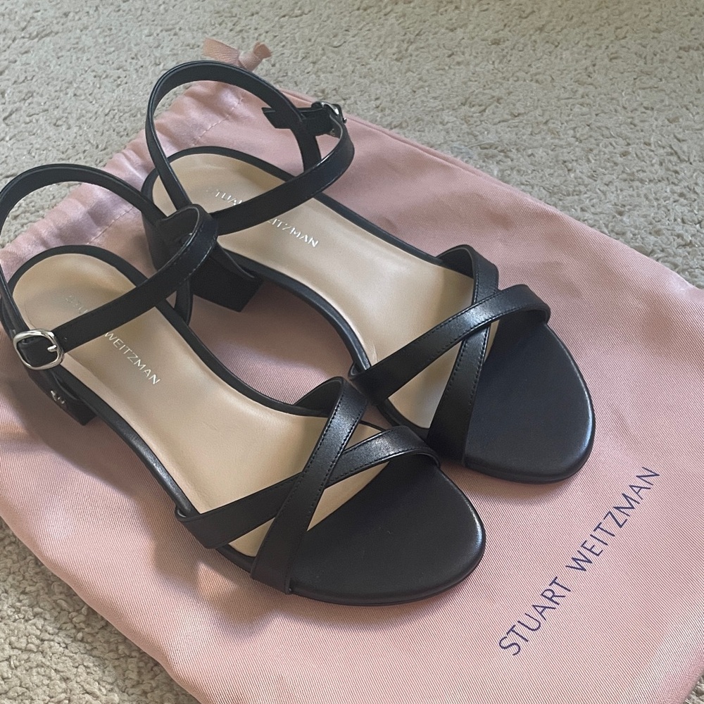 Stuart Weitzman NWT Black Strappy Sandals